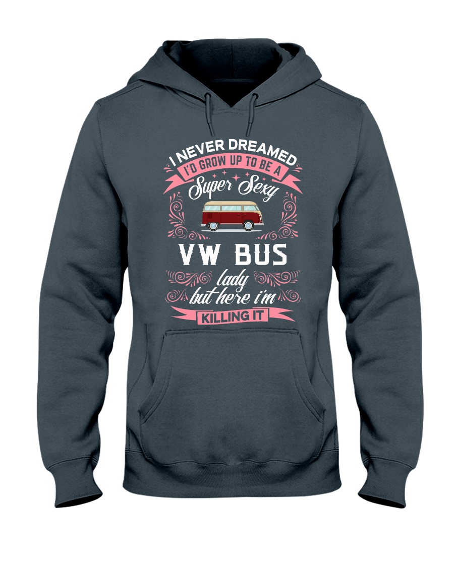 Super Sexy VW Bus Lady Hooded Sweatshirt