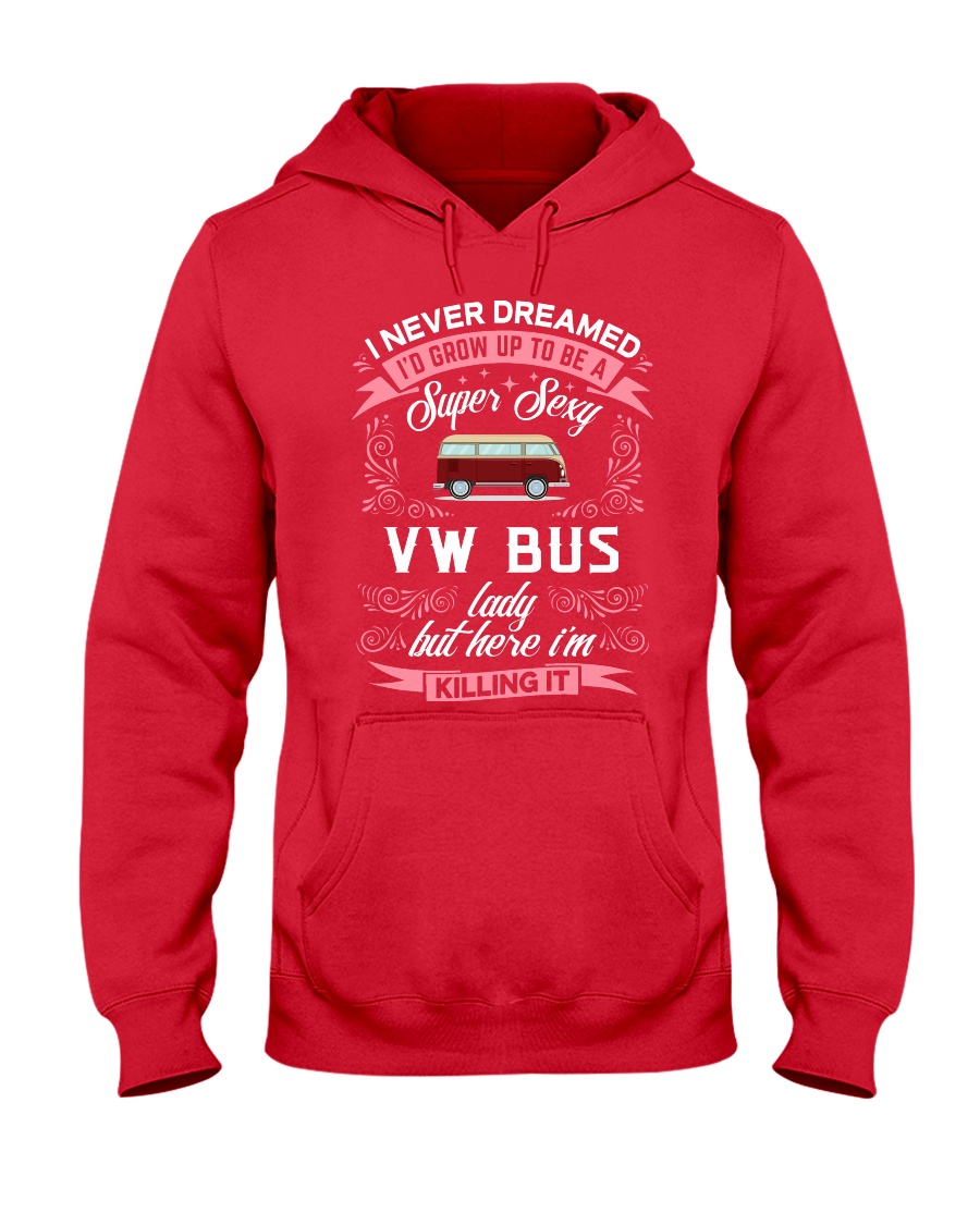Super Sexy VW Bus Lady Hooded Sweatshirt
