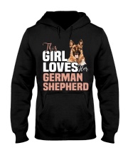 This girl loves german shepherd German shepherd Hooded Sweatshirt thumbnail