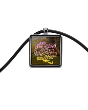 Horse - And She Lived Happily Ever After Cord Rectangle Necklace thumbnail