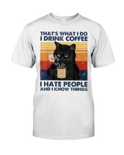 Cat Coffee T-shirt Premium Fit Mens Tee thumbnail
