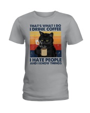 Cat Coffee T-shirt Ladies T-Shirt thumbnail