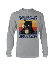 Cat Coffee T-shirt Long Sleeve Tee thumbnail