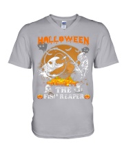 HalloWeen the Fish Reaper V-Neck T-Shirt thumbnail