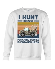  i hunt because punching  Crewneck Sweatshirt tile