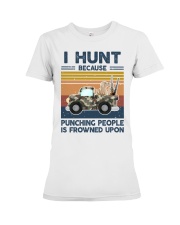  i hunt because punching  Premium Fit Ladies Tee tile