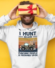  i hunt because punching  Hooded Sweatshirt apparel-hooded-sweatshirt-lifestyle-front-67