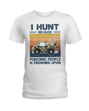  i hunt because punching  Ladies T-Shirt tile