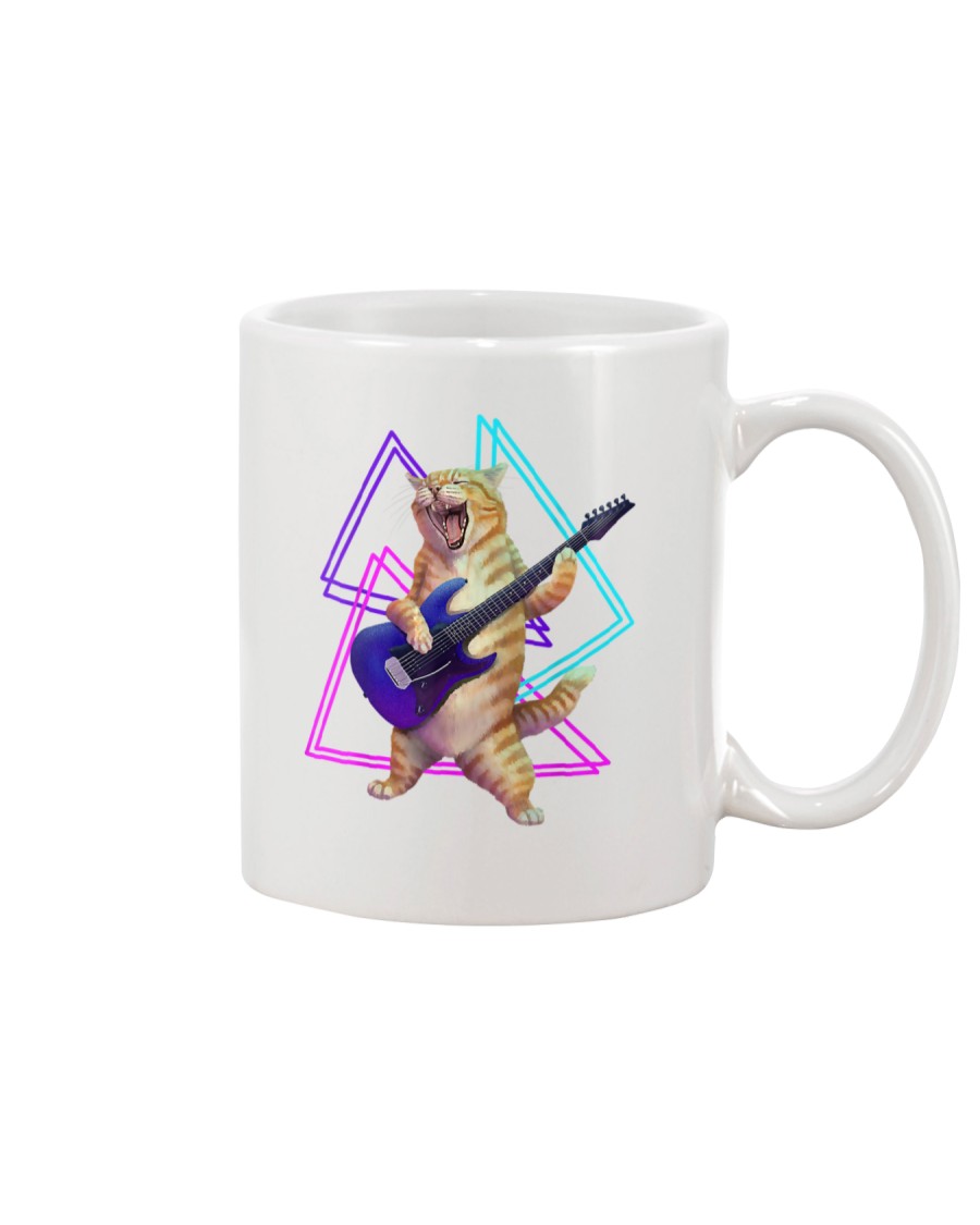 Guitar Cat - Rock kitty on an electric guitar Mug