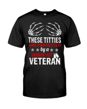 THESE TITTIES ARE PROTECTED BY A VETERAN Premium Fit Mens Tee thumbnail