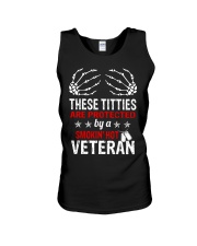 THESE TITTIES ARE PROTECTED BY A VETERAN Unisex Tank thumbnail