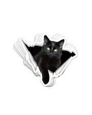 Black cat Crack Sticker - 8 pack (Horizontal) front