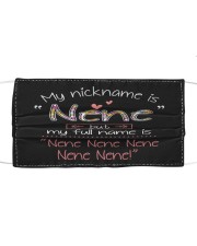 My nickname is Nene Cloth face mask front