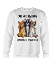 Cat make my happy Crewneck Sweatshirt tile