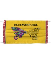 DECEMBER GIRL FACE Cloth face mask front