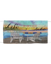 Life is better at the Lake Cloth face mask front