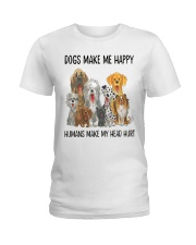 Dog make me happy 2 Ladies T-Shirt tile