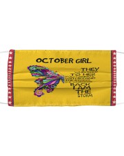 OCTOBER GIRL FACE Cloth face mask front