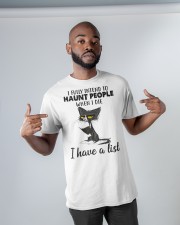 CAT HAUNT PEOPLE FUNNY Classic T-Shirt apparel-classic-tshirt-lifestyle-front-32