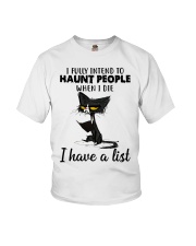CAT HAUNT PEOPLE FUNNY Youth T-Shirt tile