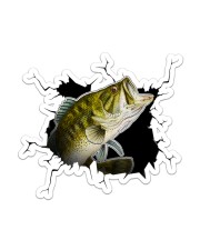 Bass Fish Crack Sticker - Single (Vertical) front