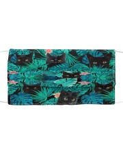 BLACK CAT HAWAII FLOWER FACE Cloth face mask front