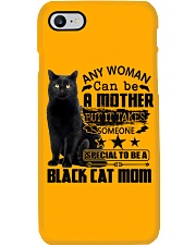 Black cat Mom Phone Case tile