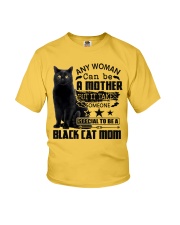 Black cat Mom Youth T-Shirt tile