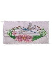 DRAGONGLY FLOWER FACE Cloth face mask front