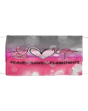 Peace Love Flamingo Cloth face mask front