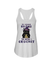 BLACK CAT BROOM BROKE Ladies Flowy Tank tile