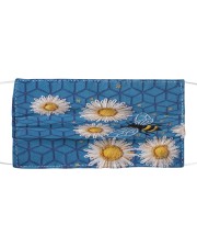 BEEHIVE BLUE FLOWER FACE Cloth face mask front