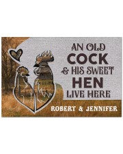 Personalized Farm Old Cock Sweet Hen Doormat Doormat 22.5" x 15" front