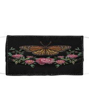 BUTTERFLY FLOWER FACE Cloth face mask front