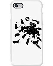 Ink Black cat Phone Case tile