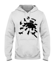 Ink Black cat Hooded Sweatshirt tile
