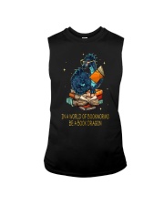 In a world of bookworms be a book dragon Sleeveless Tee tile