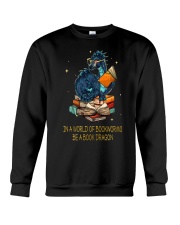 In a world of bookworms be a book dragon Crewneck Sweatshirt tile