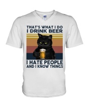 Cat That's What I Do V-Neck T-Shirt tile