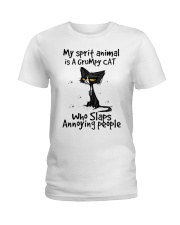 My spirit animal is a grumpy cat Ladies T-Shirt tile