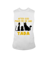 BLACK CAT GOD MADE ME FUNNY Sleeveless Tee tile