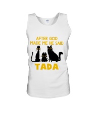 BLACK CAT GOD MADE ME FUNNY Unisex Tank tile