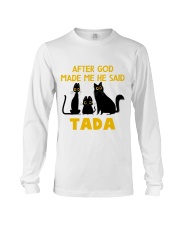 BLACK CAT GOD MADE ME FUNNY Long Sleeve Tee tile