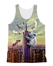 Koala Climbing Building 3D All-Over Unisex Tank tile