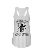 BLACK CAT BUCKLE UP BUTTERCUP Ladies Flowy Tank tile