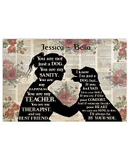Girl Dog Silhouette 24x16 Poster front