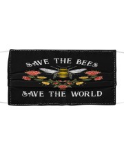 SAVE THE BEES SAVE THE WORLD Cloth face mask front