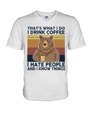 Bear That's What I Do V-Neck T-Shirt tile