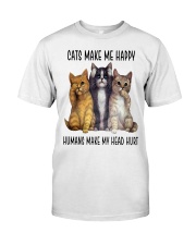 Cat make my happy Classic T-Shirt tile