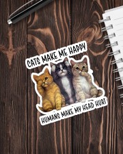 Cat make my happy Sticker - Single (Vertical) aos-sticker-single-vertical-lifestyle-front-05